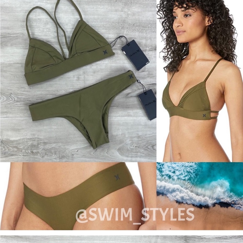 ☀️HURLEY☀️QUICK DRY BRALETTE HIPSTER BIKINI SET